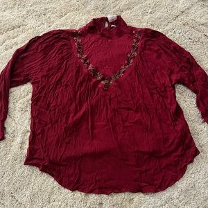 Long sleeve high neck blouse